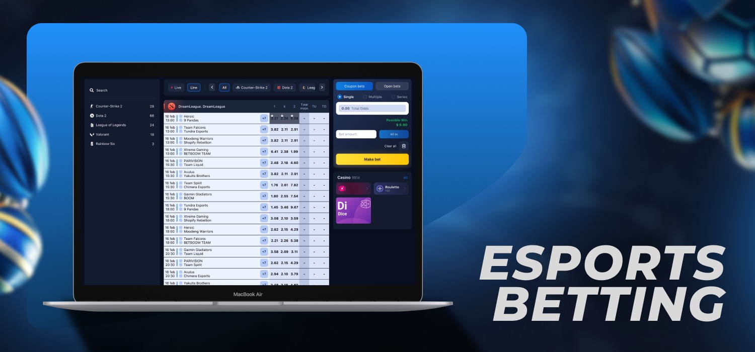 esport events at 1win
