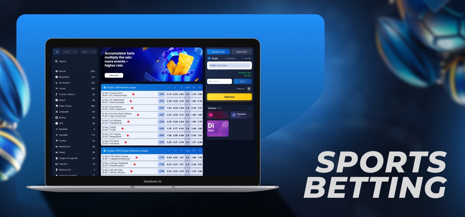 sports betting at 1win